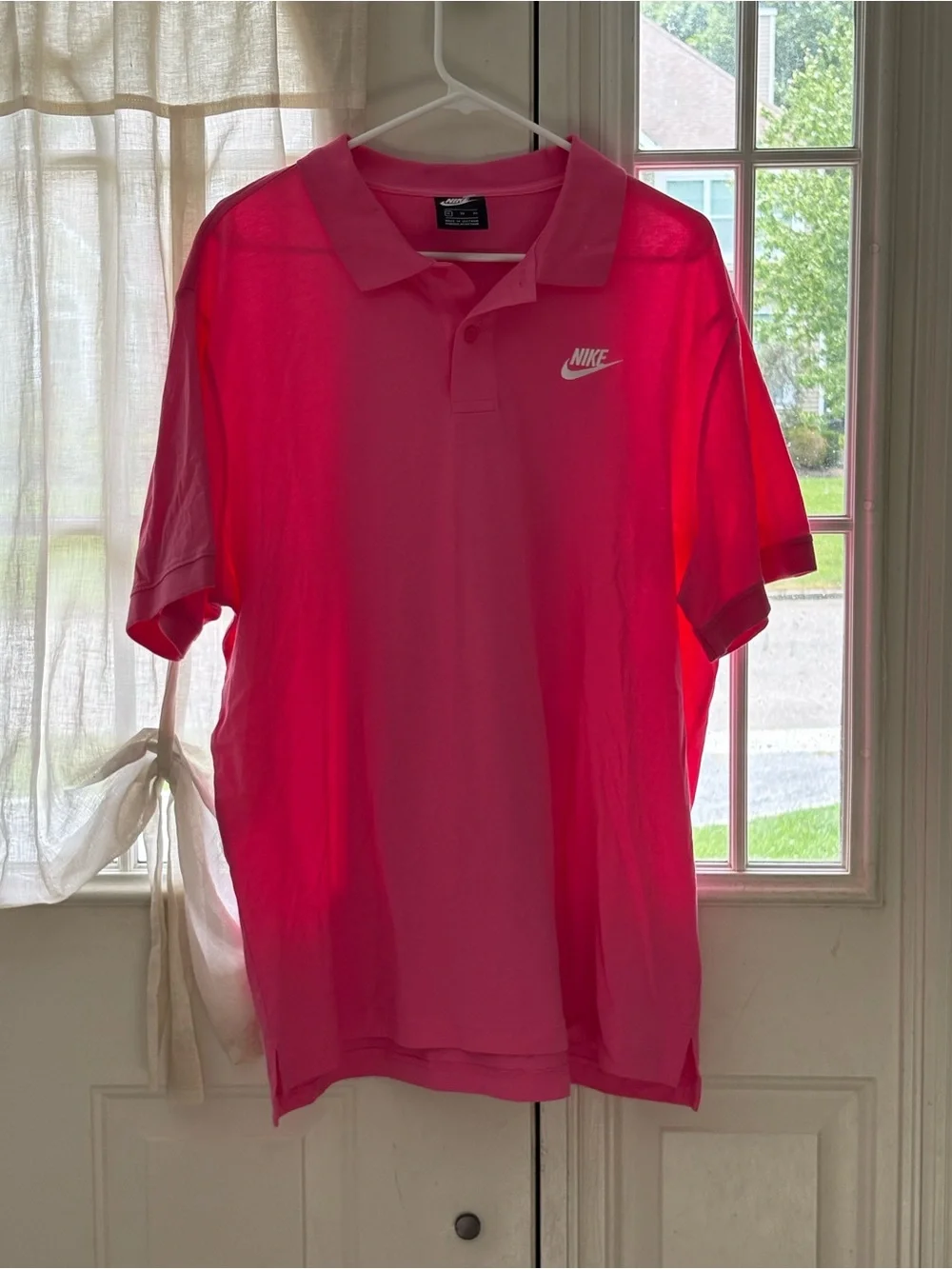 Nike Golf Polo Shirt Men's XL Bright Pink Embroidered Logo